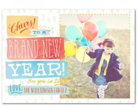 colorful new year’s card
