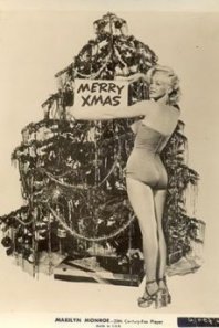 Marilyn Monroe starred on her own Christmas card and saved a penny by using a studio pose.