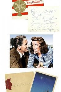 Spencer Tracy and Katherine Hepburn may have been in love and together for a long time but they sent out separate cards - he never divorced his wife.