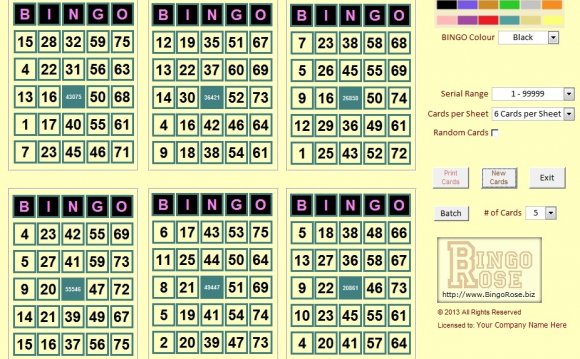 Bingo Rose Card Printer