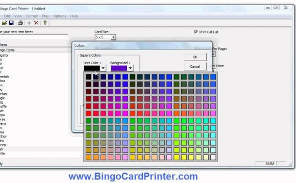 Bingo cards Creator with pictures