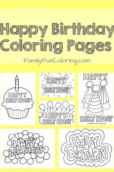 Birthday Card Ideas Coloring