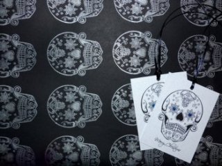 Day of the dead Christmas wrapping paper.