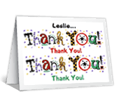 Eclectic Thanks Thank You Printable Cards