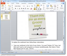 groovy e-card template in powerpoint 2010