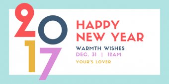 Happy New Year eCard- Greetins Card 2017