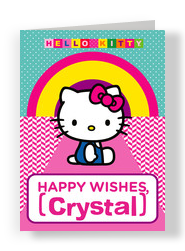 Hello Kitty - Happy Wishes 5x7 Folded Card