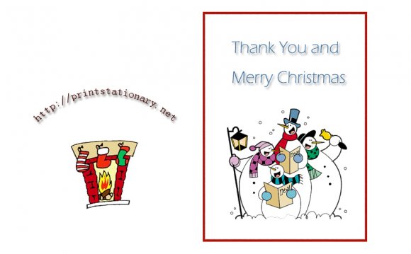 Free Christmas Thank you Cards