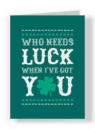 Lucky with You 5x7 Folded Card