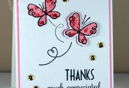 Pretty butterfly thank you card