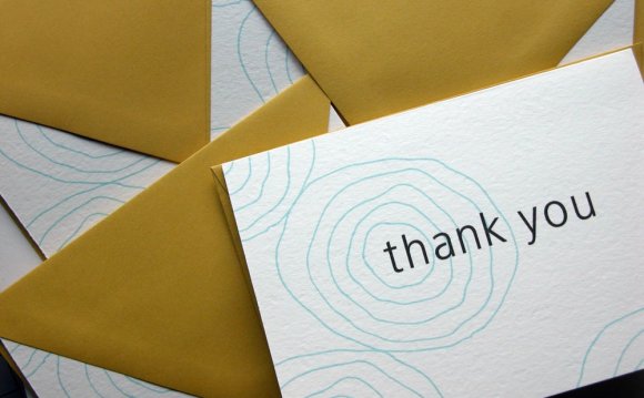 Folded Thank you Cards