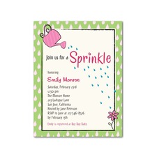 Splendid Sprinkle: Begonia Baby Invitations