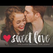 Sweet Love Photo Card 7x5 Flat Card