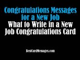 New job greeting card messages