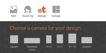 Various canvas sizes available in PicMonkey's Design tool, or the option to select your own.