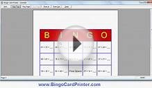 Addition Bingo Cards - how to create with the Bingo Card