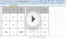 Bingo Card Generator - Microsoft Excel