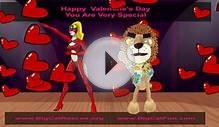 Valentine Greeting Card with Animated heart and dancing