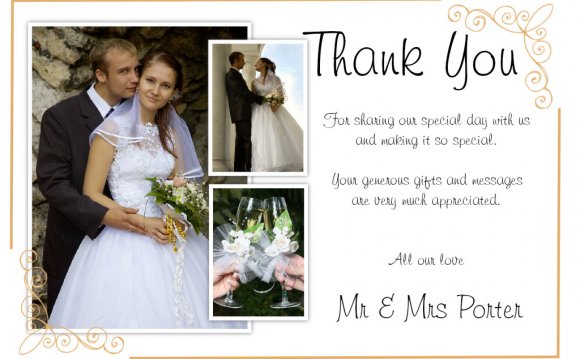Thank Cards for Wedding