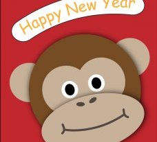 Year of the Monkey Card